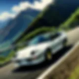 An iconic mountain road scene from Initial D