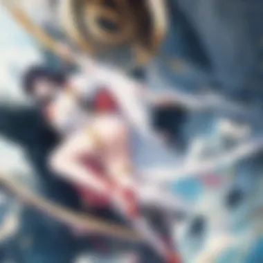 Iconic Anime Settings An artistic depiction of iconic anime landscapes and settings