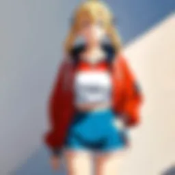 Vibrant anime-inspired fashion showcasing unique styles