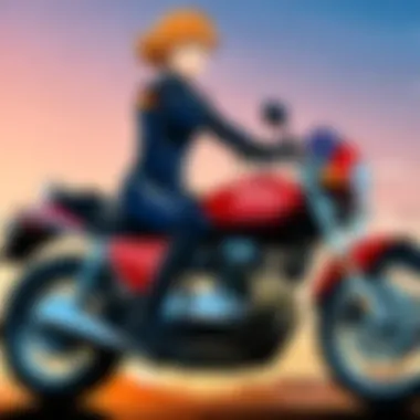 The Bonds Forged Through Riding A group of friends, united by their passion for motorcycles, enjoying a day out, emphasizing camaraderie and adventure.