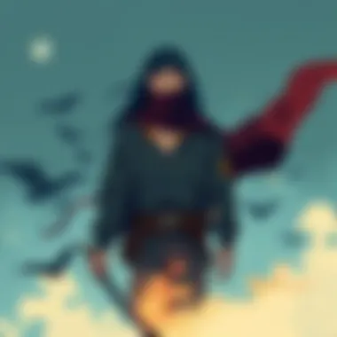 Character design showcasing the protagonist's evolution throughout the series