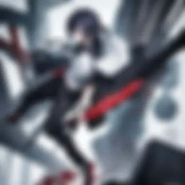 The Protagonist Staz in Action A captivating scene from Blood Lad featuring the protagonist Staz.