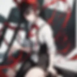 A captivating scene depicting the literary references in Bungo Stray Dogs