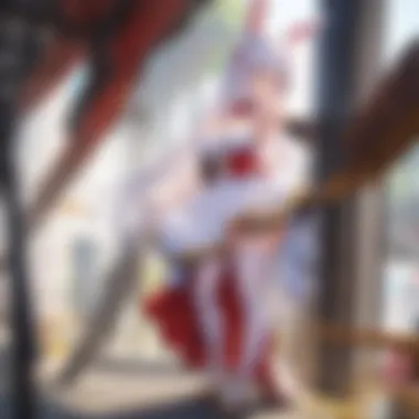 Intricate Bunnygirl Costume Features Close-up of intricate bunnygirl costume details, highlighting the artistry in fabric and accessories.