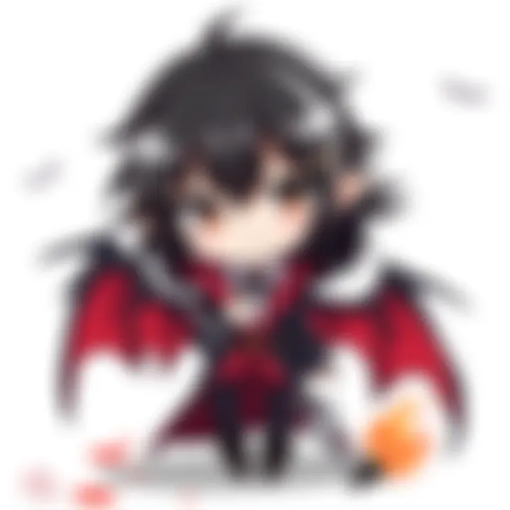Charming Chibi Vampire Character Charming chibi vampire character with oversized features