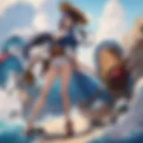 A dramatic moment showcasing the Straw Hat Pirates in action