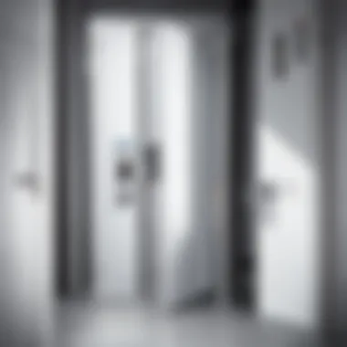 Illustration showcasing various types of stall door locks