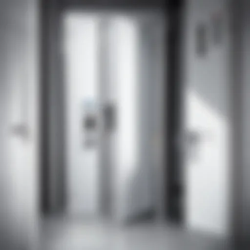 Illustration showcasing various types of stall door locks