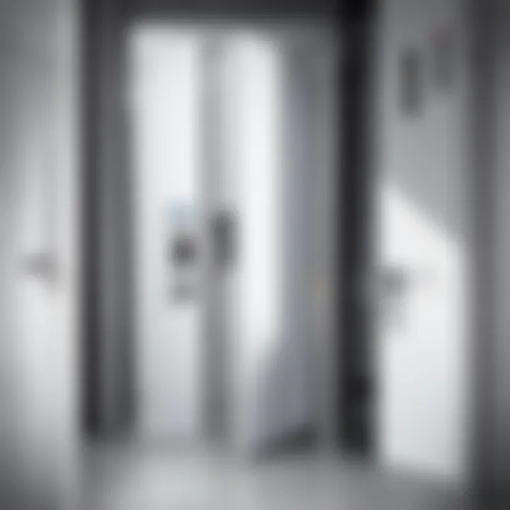 Illustration showcasing various types of stall door locks