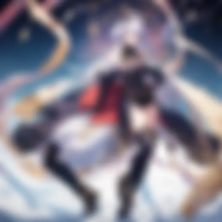Artistic representation of iconic characters from the Fate/Grand Order series.