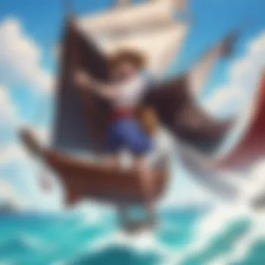 The Straw Hat Pirates Setting Sail A vibrant depiction of the Straw Hat Pirates embarking on a grand adventure.