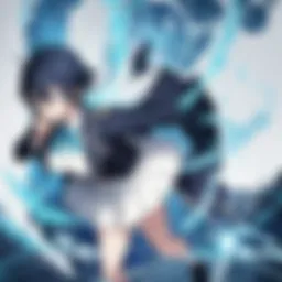 The protagonist of Blue Exorcist showcasing his powers