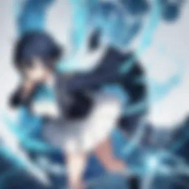 The protagonist of Blue Exorcist showcasing his powers