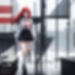 A striking depiction of the main characters in Darling in the Franxx.