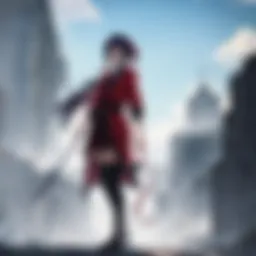 Intense battle scene showcasing Tanjiro's determination