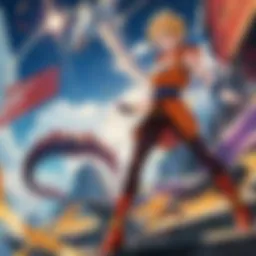 Key characters from Dragon Ball GT in a dynamic pose