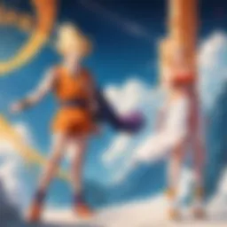 Illustration showcasing the opening scene of Dragon Ball Z with Goku