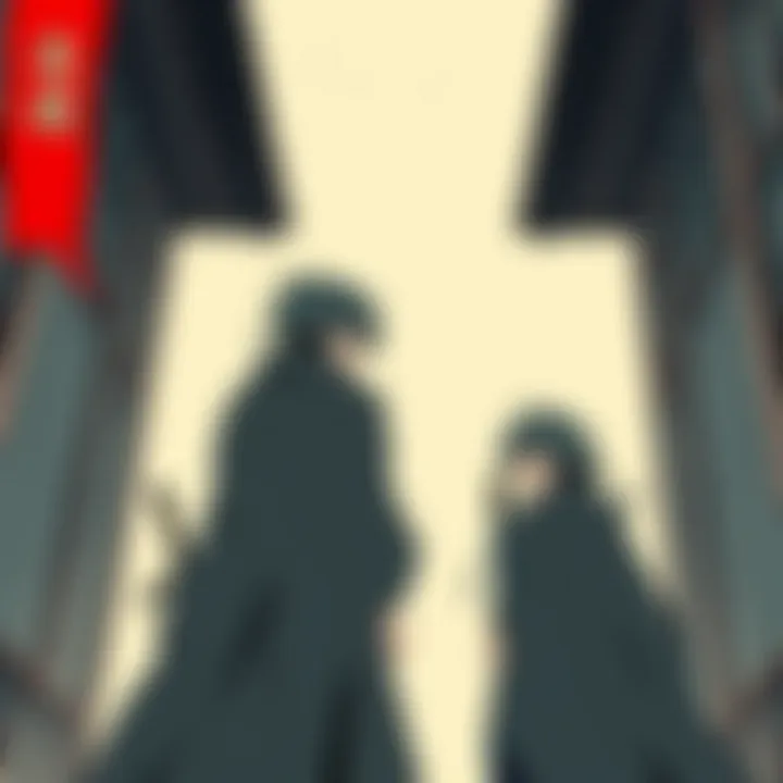 Cultural Layers of Secrecy Symbolic imagery reflecting the cultural significance of secrecy in Japanese storytelling.