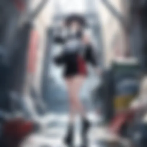 A vibrant scene depicting a fan immersed in an anime series