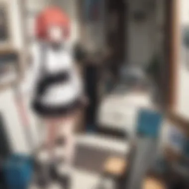 A creative depiction of storytelling elements in anime