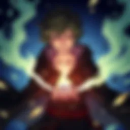 A captivating scene depicting Asta in a moment of determination, symbolizing ambition and perseverance.