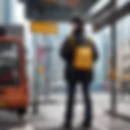 A scene capturing the essence of urban life in the film 'Taxi'