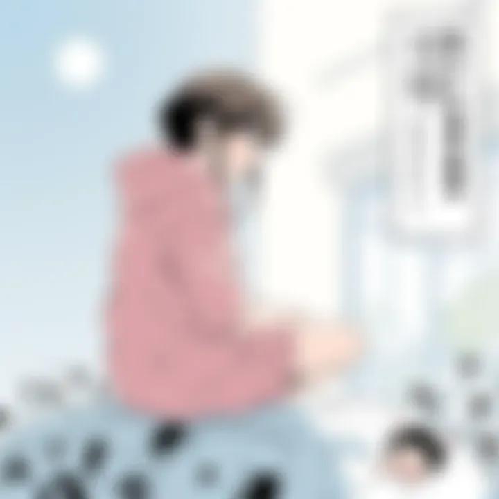 Moments of Reflection in Manga Storytelling An artistic depiction of a serene moment between characters in a slice-of-life manga.