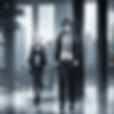 The Dystopian Setting of Psycho-Pass A scene showcasing the dystopian world of Psycho-Pass