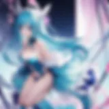 A vibrant portrayal of an anime character embodying the essence of blue lime crime.