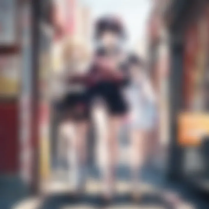 Close-up of unique fabric patterns featuring popular anime motifs