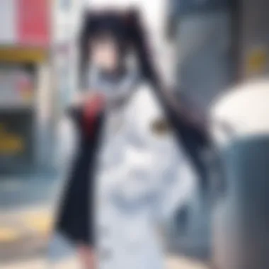 An individual taking an online personality quiz with anime-themed interface