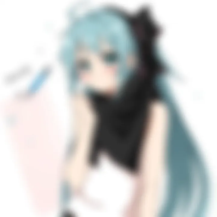 An artist sketching an anime character concept