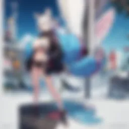 A vibrant illustration of an anime titty mouse pad showcasing intricate design elements.