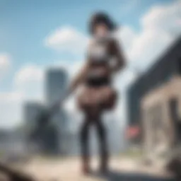 A dramatic scene from Attack on Titan showcasing the titans in battle