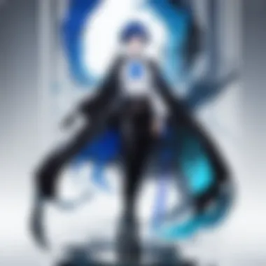 Character development illustration showcasing key figures in Blue Lock