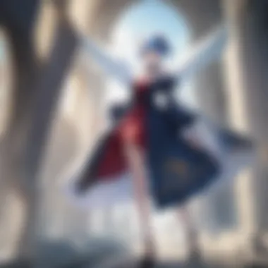 Fantastical Character Journey A character embarking on a fantastical journey through vibrant, otherworldly scenery