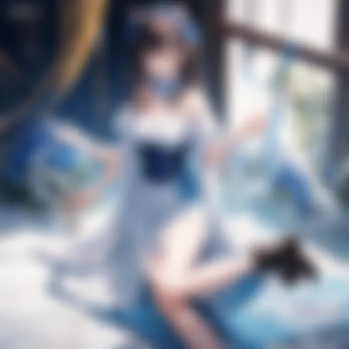 A contemplation scene where a character reflects on their self-discovery in a magical setting