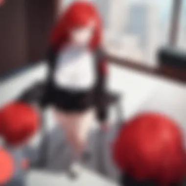 A close-up of a dating app interface tailored for redhead enthusiasts.