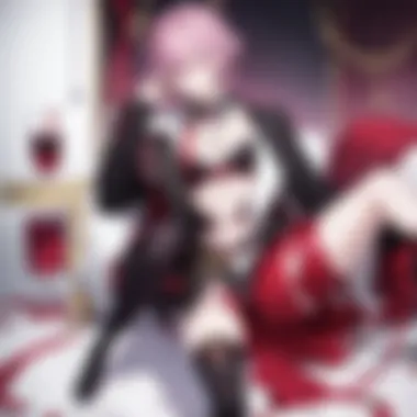 Visual Splendor of Diabolik Lovers Artistic depiction of the visual novel's stunning art style