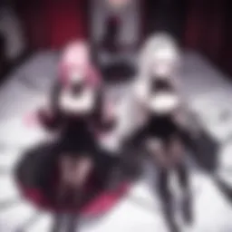 Vampiric ambiance representing the gothic themes of Diabolik Lovers