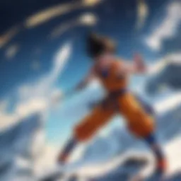 A vibrant scene from Dragon Ball GT showcasing Goku in action