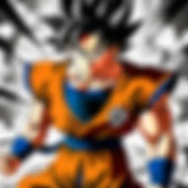 The First Battle Unleashed A detailed illustration of the first battle in the Dragon Ball series