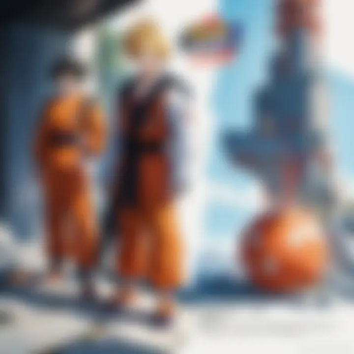 Character evolution collage depicting Goku's transformation throughout the series