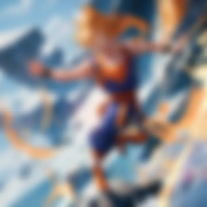 The iconic Goku in a powerful fighting pose.