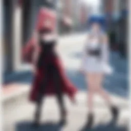 Natsu and Lucy engaging in a spirited conversation