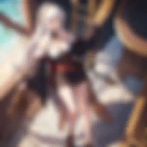 Fena standing confidently aboard a ship, gazing at the horizon.