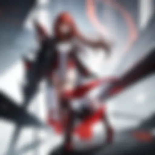 An intense moment depicting the protagonist in a dystopian setting