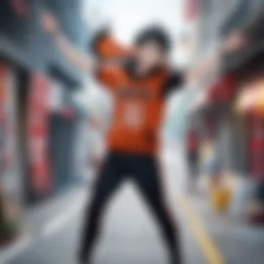 An artistic representation of the vibrant animation style in Haikyuu: The Movie