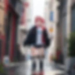 A vibrant scene showcasing the diversity of anime genres