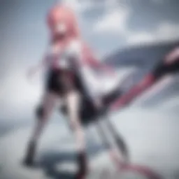 A dramatic scene from Mirai Nikki showcasing the tension between the characters.